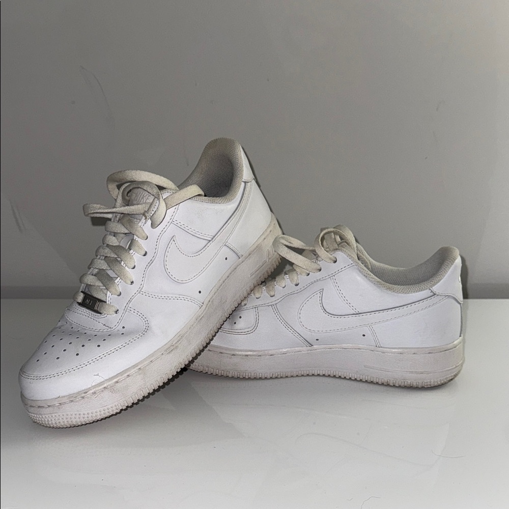 Nike White Low-Top Leather Sneakers